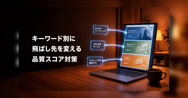 キーワード別に最終URLの飛ばし先を設計する