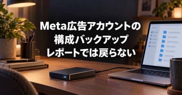 外付けハードディスクとフォルダ一覧が映るノートパソコン
