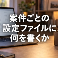 案件フォルダの中にある設定ファイルとデータ置き場