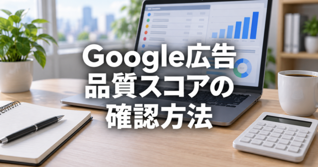 Google広告の品質スコアを確認するデスクの風景