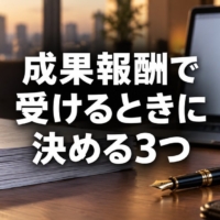 契約書と、ファネルの図を並べた机