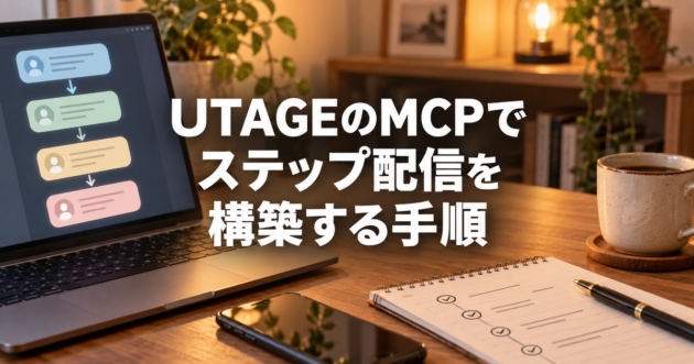 UTAGEとClaude CodeでLINEステップ配信を構築する様子