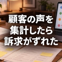 アンケートの回答を分類して数えている画面